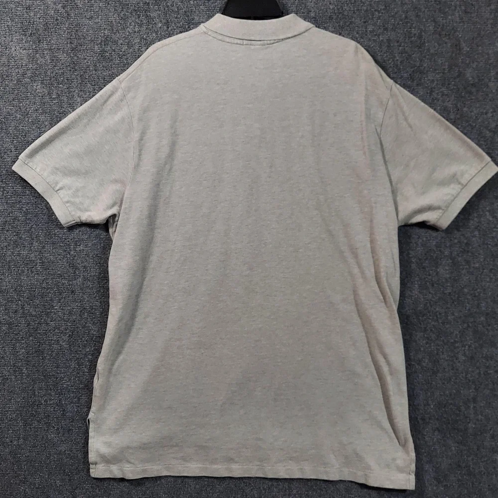 Polo Ralph Lauren Polo Shirt Mens‎ XL Gray Crest Pique Embroidered Short Sleeve
